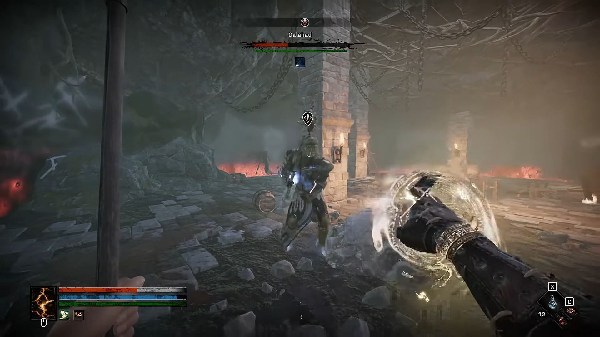 Galahad the Pure will put up quite the fight (Image via Awaken Realms | YouTube/TheRevPlays)